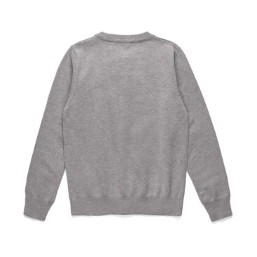 Comme Des Garcons Play Double Heart Knit Sweater Grey