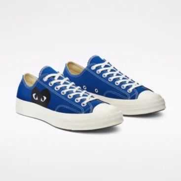 CONVERSE BLACK HEART BLUE LOW TOP