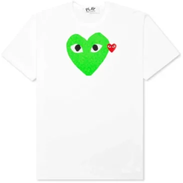 Comme Des Garcons Play Red Emblem Heart T-Shirt White/Green