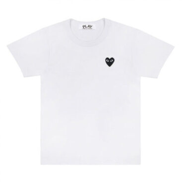 PLAY BASIC T-SHIRT BLACK EMBLEM (WHITE)