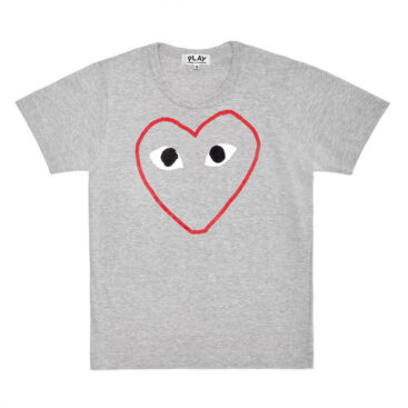 PLAY T-SHIRT PASTEL HEART AND RED EMBLEM (GREEN)