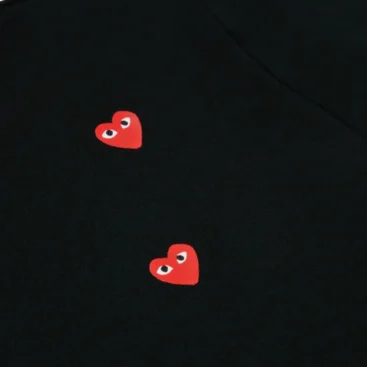 Play Multi Red Heart Logo T-Shirt Black