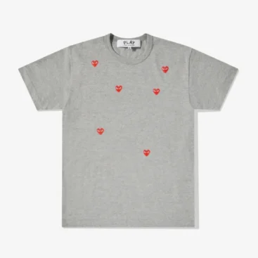 Play Multi Red Heart Logo T-Shirt Grey