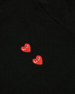 Play Multi Red Heart Longsleeve T-Shirt Black