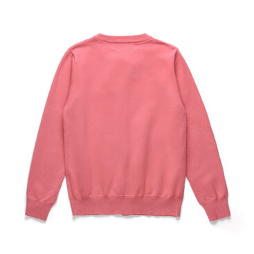 Comme Des Garcons Play Double Heart Knit Sweater Pink