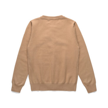 Comme Des Garcons Play Double Heart Knit Sweater Brown