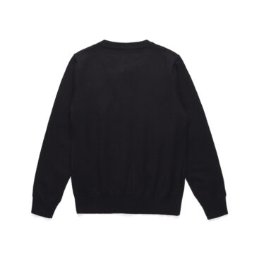 Comme Des Garcons Play Double Heart Knit Sweater Black